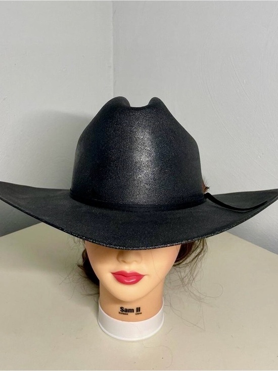 Goldcoast Sunwear Accessories - Gold Coast Sunwear Straw Black Wide-Brim Western Hat